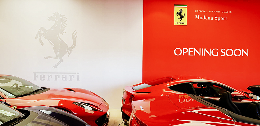 ferrari showroom temporaire