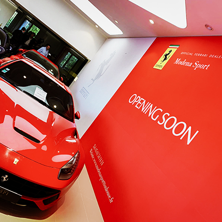 ferrari showroom temporaire