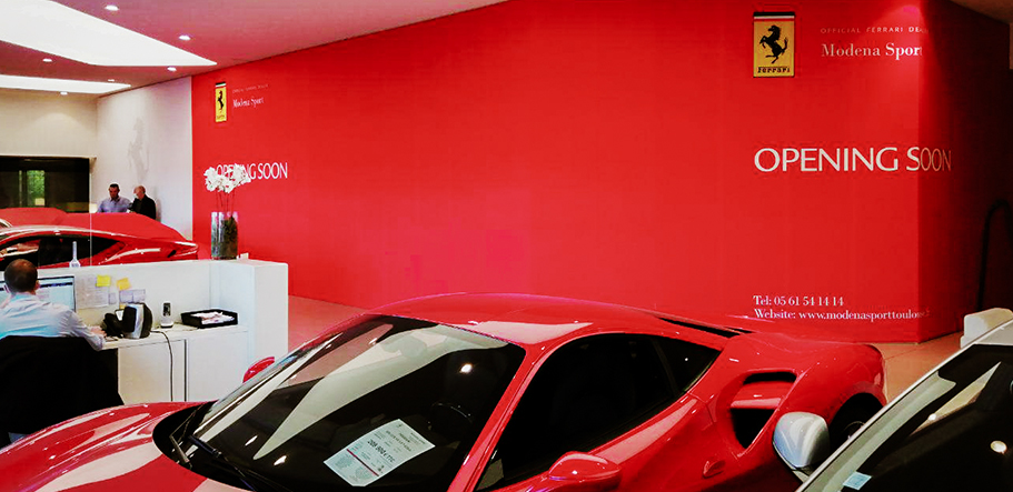 ferrari showroom temporaire