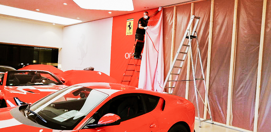 ferrari showroom temporaire