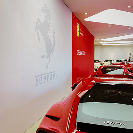 ferrari showroom temporaire